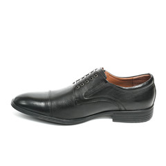 Office leathers man shoes isolated on white