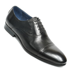 Office leathers man shoes isolated on white