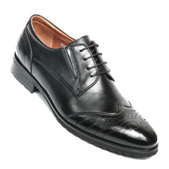 Office leathers man shoes isolated on white