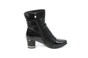 Women's demi-season shoes leather isolated on white background