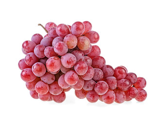 Bunch of red grape solated on white background