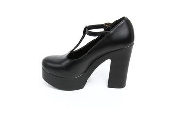 Women's demi-season shoes leather isolated on white background