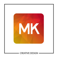 Obraz premium Initial Letter MK Logo Template Design Vector Illustration