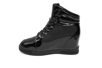 Women's demi-season shoes leather isolated on white background