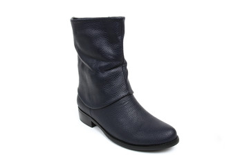 Women's demi-season shoes leather isolated on white background