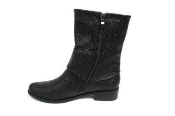 Women's demi-season shoes leather isolated on white background