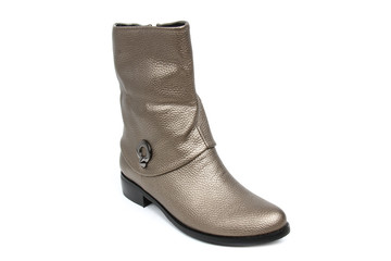 Women's demi-season shoes leather isolated on white background