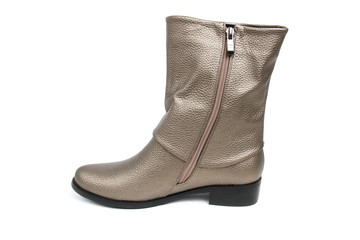 Women's demi-season shoes leather isolated on white background