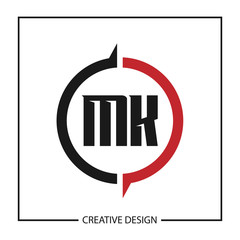 Initial Letter MK Logo Template Design Vector Illustration