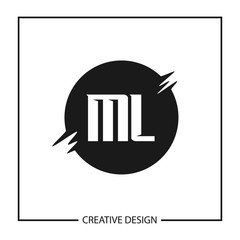 Initial Letter ML Logo Template Design Vector Illustration