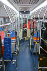 Fototapeta premium The image of the bus interior