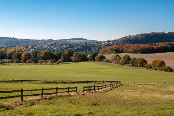 Panorama von Wetter an der Ruhr über weite Felder gesehen