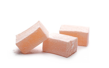 Turkish delight isolated on white background