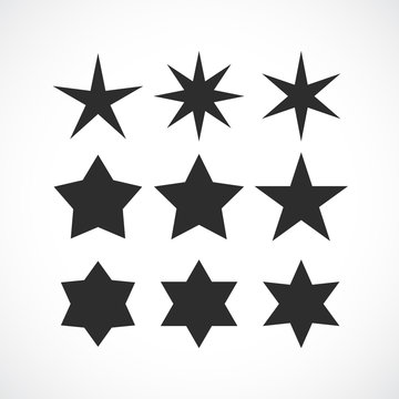 Star shapes vector collection