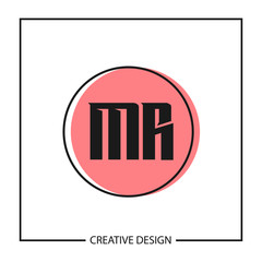 Initial Letter MR Logo Template Design Vector Illustration