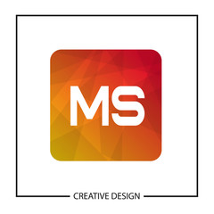 Initial Letter MS Logo Template Design Vector Illustration