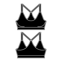 sport bra vector icons