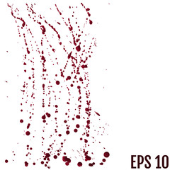 Blood isolated on white, Halloween concept. Vector illustration