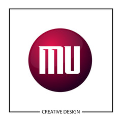Initial Letter MU Logo Template Design Vector Illustration