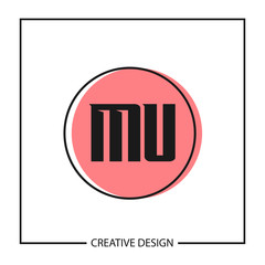 Initial Letter MU Logo Template Design Vector Illustration