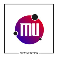 Initial Letter MU Logo Template Design Vector Illustration