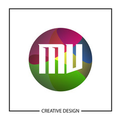 Initial Letter MV Logo Template Design Vector Illustration