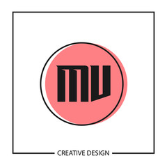 Initial Letter MV Logo Template Design Vector Illustration