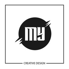 Initial Letter MY Logo Template Design Vector Illustration
