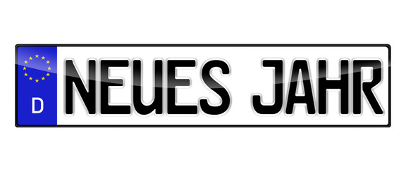 NEUES JAHR- Kfz Kennzeichen