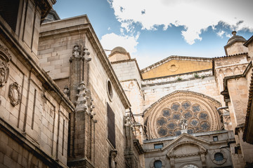 architectural detail of St Mary s Cathedral of Toledo in spain