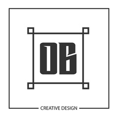 Initial Letter OB Logo Template Design Vector Illustration