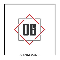 Initial Letter OB Logo Template Design Vector Illustration
