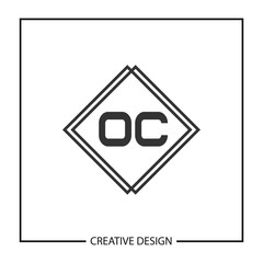 Fototapeta premium Initial Letter OC Logo Template Design Vector Illustration