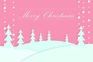 Fototapeta premium Merry Christmas card with snowflakes.