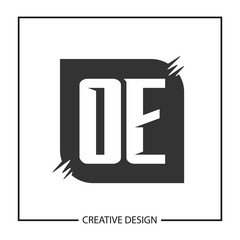 Initial Letter OE Logo Template Design Vector Illustration