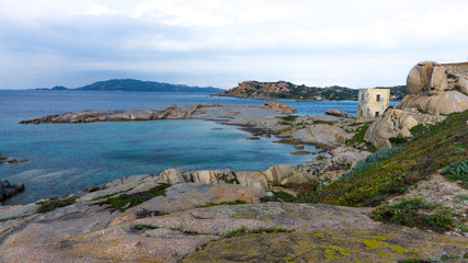 Beautiful views of the landscapes and beautiful coves located in Sardinia, Italy