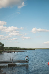 Blue sky and water