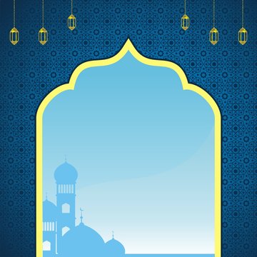 Blue Islamic Background 