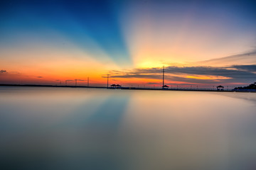 Beautiful A long exposure picture of sunset