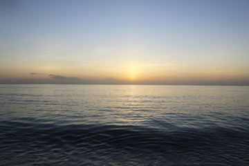 Beautiful sky in the morning at the Barbados beach