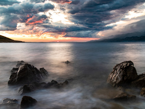 Sunset in Croatia (Vinjerac)