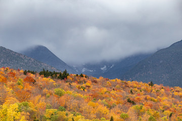 Fall Colors and Storm Clouds at Mt. Washington