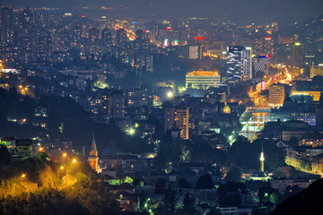 Fototapeta premium Sarayevo By Night, Bosnia And Herzegovina