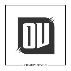Initial Letter OV Logo Template Design Vector Illustration