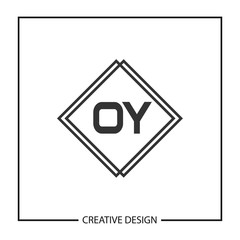 Initial Letter OY Logo Template Design Vector Illustration