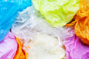 Colorful plastic bags