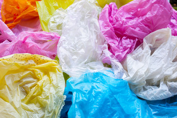 Colorful plastic bags