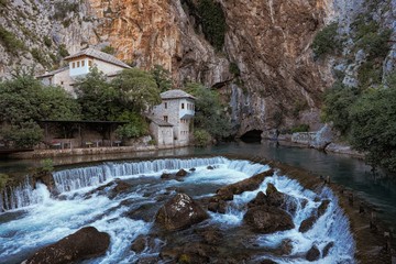 Fototapeta na wymiar Blagaj Tekke And Source Of The Buna River, Bosnia And Herzegovina