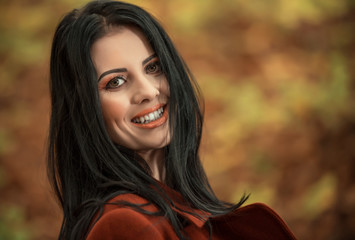 Fototapeta premium Beautiful girl in nature