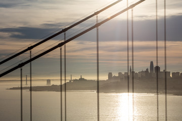 Fototapeta premium Golden Gate Bridge and San Francisco